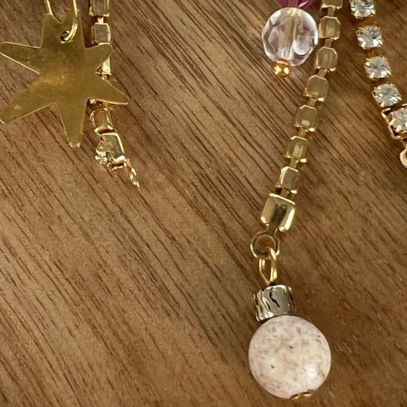 Vintage Lunch At The Ritz Tropical Moon earrings AS IS - Picture 6 of 8